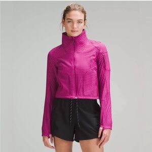 lululemon water repellant hiking fleece grid jacket sz 2